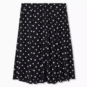 Midi Challis Button-Front Skirt, Size 1X (16-18)